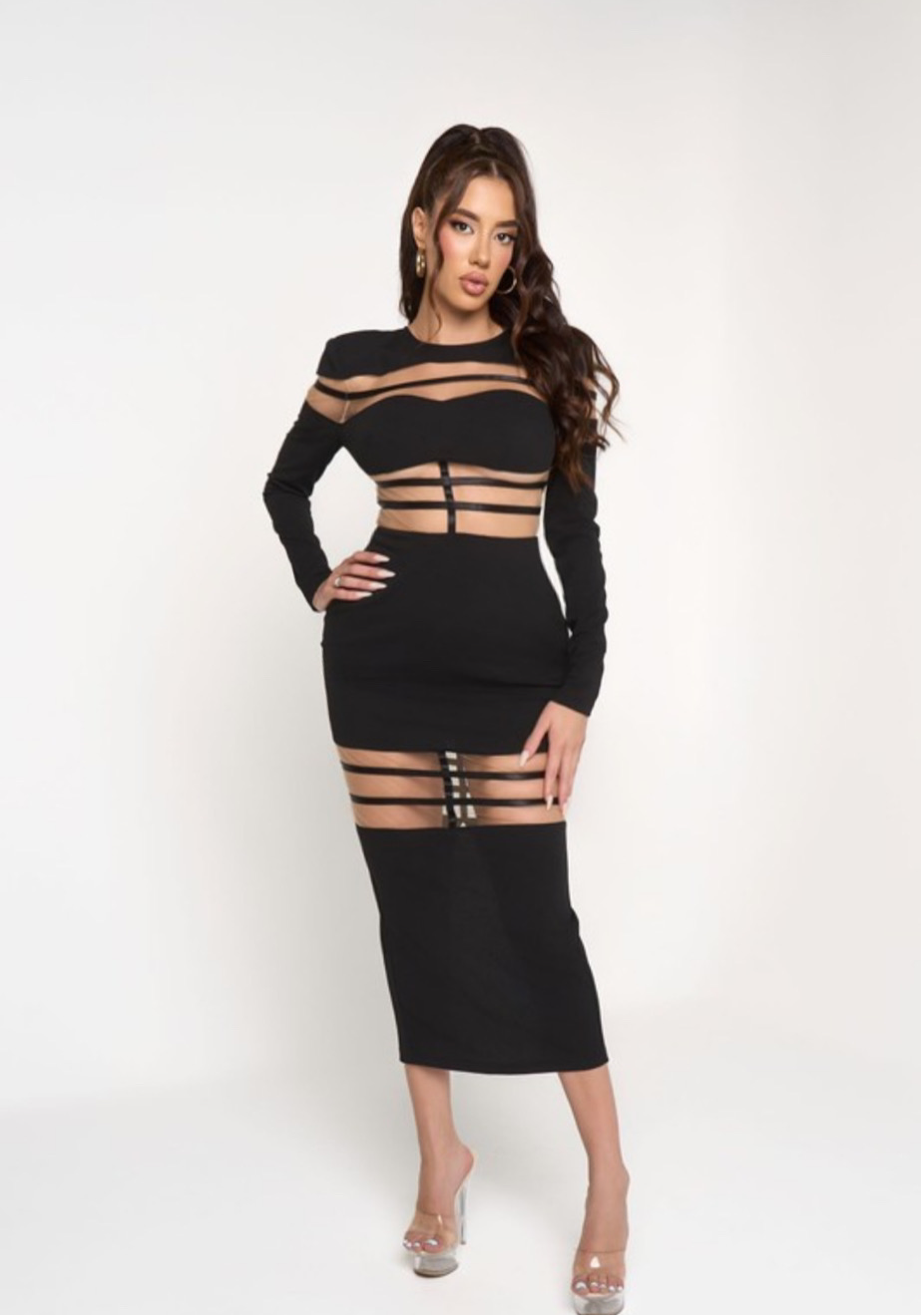 CUT OUT MIDI DRESS