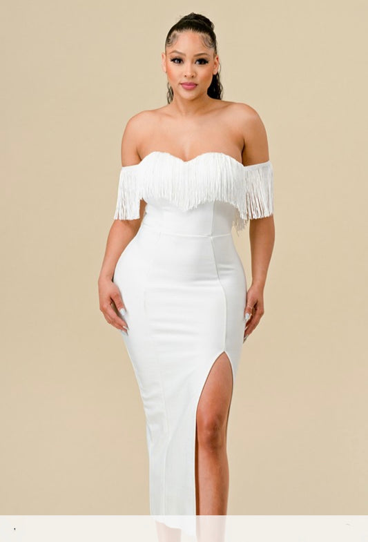 MIDI  WHITE DRESS