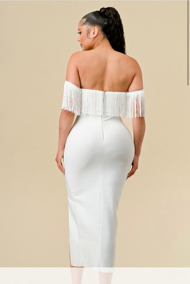 MIDI  WHITE DRESS