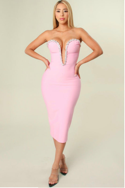 V-BANDAGE DRESS