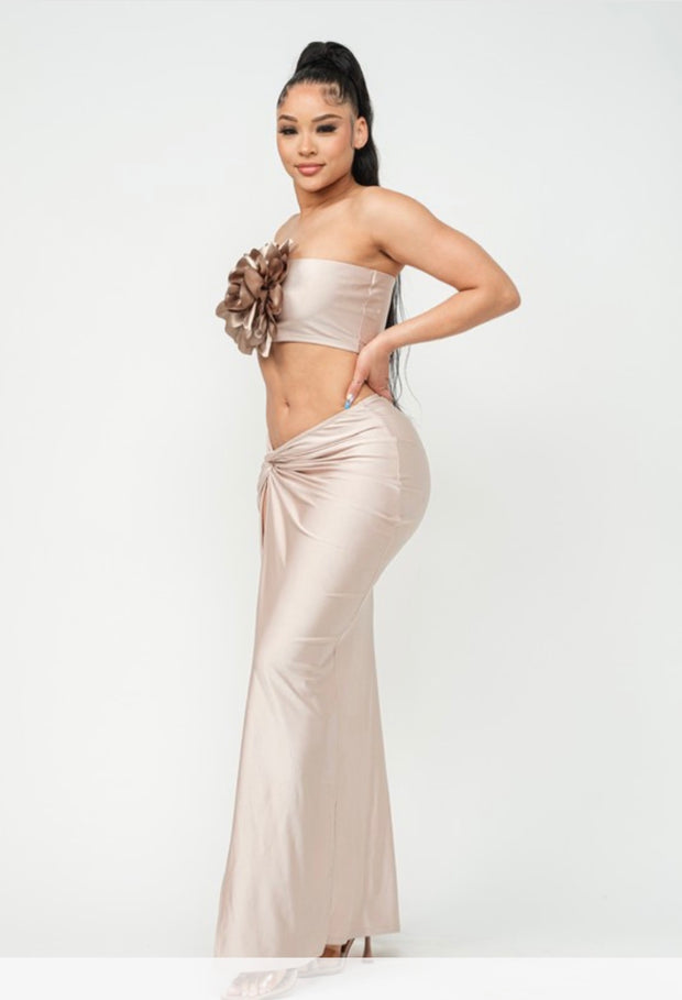CHAMPAGNE LUXE SKIRT SET