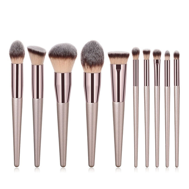 Champagne Makeup Brushes Set