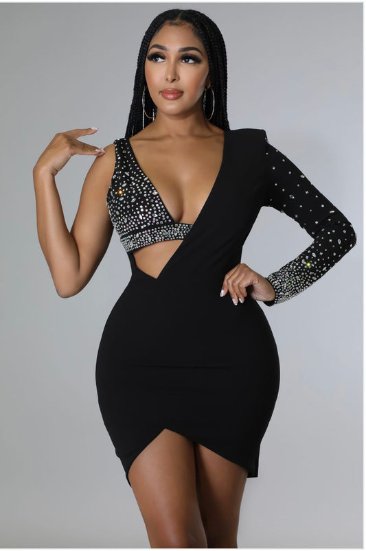 Mesh Rhinestone dress