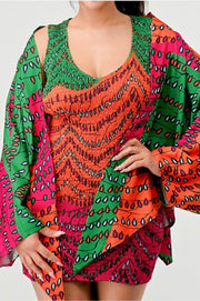 MULTI CONTRAST DRESS