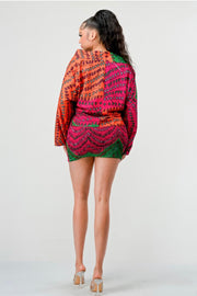 MULTI CONTRAST DRESS
