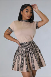 two piece mini skirt set